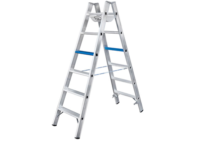 Stufen Stehleiter Alu ERGO Plus (eloxiert)