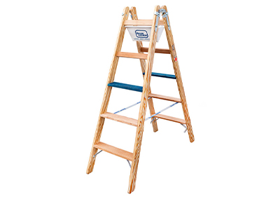 Stufen Stehleiter Holz ERGO Plus