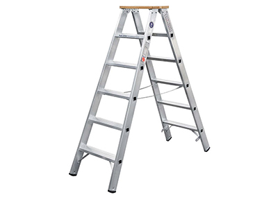 Eurostars Stufen Stehleiter, beidseitig (Aluminium)