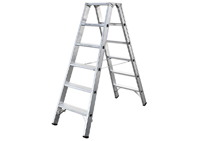 Stufen Stehleiter, beidseitig (Aluminium)